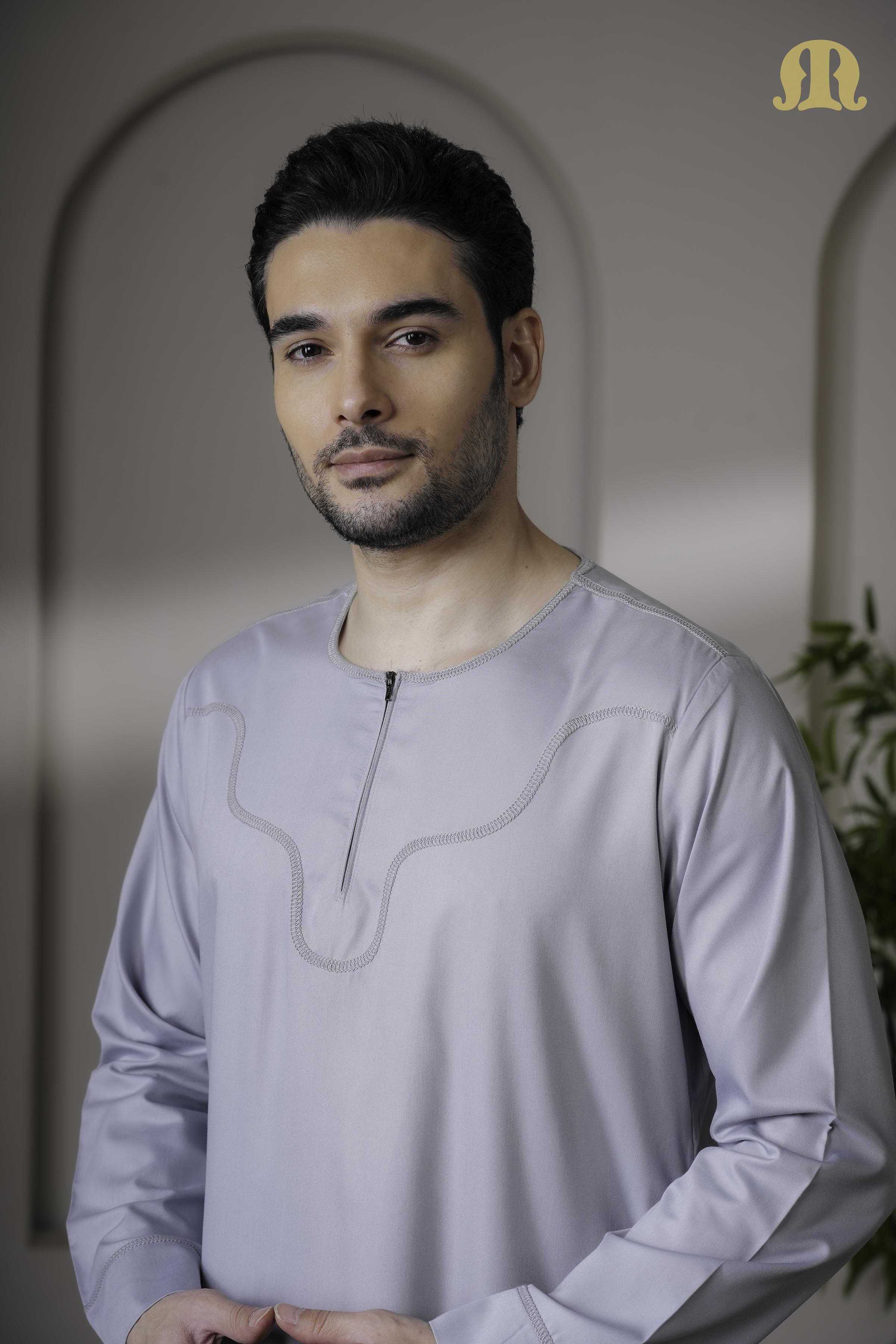 Kurvig Omani 2.0 White Thobe Mens